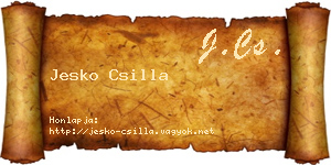 Jesko Csilla névjegykártya